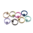 thumbnail image 2 of Captive Bead Ring 10 Pack CBR 14G 16G Anodized Titanium Lip Tragus Labret Septum, 2 of 2