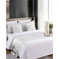 thumbnail image 4 of Grey Snowman Christmas Bed Runner for Twin Size Bed, Xmas Snowflake Tree Gray Bedspread Protector Slipcover Bed Scarf for Foot Bed Runners & Scarves for Bedroom Hotel Wedding Room 71x20 Inches, 4 of 6