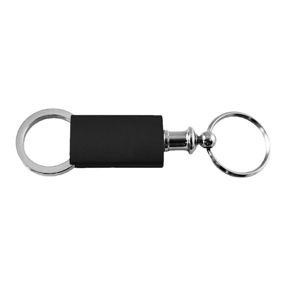 Plain Anodized Aluminum Valet Key Fob (Black)
