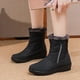 thumbnail image 3 of Zapatos de piel de felpa para mujer Botas de tobillo de felpa impermeables Zapatos antideslizantes de invierno para exteriores, 3 of 9