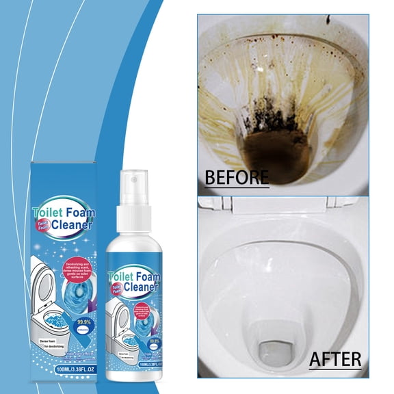 100ml Toilet Bowl Cleaner Stain Remover Deodorizer,Portable Toilet Valve Seal Lubricating Cleaner,Safe for Porcelain Plastic,Fresh Scent Deep Cleaning Toilet Maintenance Liquid