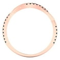 thumbnail image 5 of 0.16 ctw Wedding Band for Women - 14K Rose Gold Natural London Blue Topaz Stackable Eternity Ring, 5 of 6