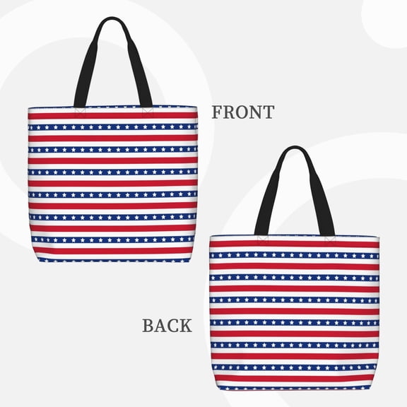 Horeoi American Patriotic Stars And Stripes for ​Reinforced Shoulder Tote Bag Scratch-Proof Design Spacious Organizer Crossbody Carry Daily Commute Must-Have