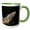 Green/White, variant on 3drose, Iguana in the Sun Puerto Vallarta Mexico, 11oz Two-tone Green Mug