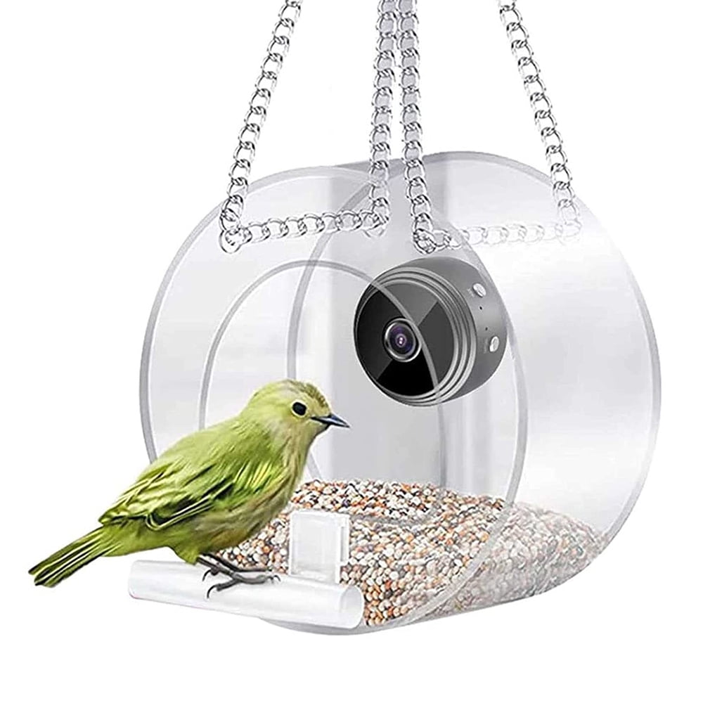 SUTENG Smart bird feeder with camera, window bird feeders, bird feeder with camera, waterproof