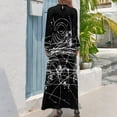 thumbnail image 2 of Particle tracks (dark) Long Dress Woman clothes long sleeve dresses Women's dresses Bride dresses, 2 of 4
