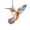 B002- Clear (Hummingbird), variant on Window Hanging, Colorful Dragonfly Acrylic Stained Glass Window Hanging on Crescent Moon, 8X8 Inch Hanging Home Decoration, Handmade Dragonfly Car Charm Rearview Mirror Decor,
