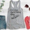 thumbnail image 2 of Even Jesus Had A Fishing Story Tank Top, Ladies Racerback Tank Top, Jesus Fishing Tank, Fishing Tank Top, Heather Gray, Small, 2 of 3