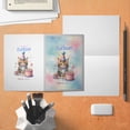 thumbnail image 4 of Happy Birthday Cute Kitten Maine Coon with Cake Gifts Party Hat 5x7in Folded Greeting Card Cat Lover Kitten Owner Gifts Single Note Card with Envelope - 00029, 4 of 5