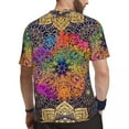 thumbnail image 4 of Running T-Shirt For Male Colorful Tribal T-Shirts Fashion Ethnic Floral Print Summer Tees, 4 of 5
