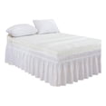 thumbnail image 1 of Solid Color Elastic Bed Skirt Fitted Bed Base Cover | Wraparound Dust Ruffle with Hidden Elastic Band | Easy on and Off Fits Mattress Box Spring | Hides Under-Bed Storage Keeps Bedroom Tidy, 1 of 6