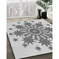 thumbnail image 2 of Ahgly Company Indoor Square Patterned Gray Area Rugs, 6' Square, 2 of 6