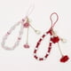 thumbnail image 5 of Methold Correas para teléfono móvil, cordón de flores de cristal, correa de llavero con cuentas a la moda, de cuerda colgante, adornos para Electrónica Rojo, 5 of 6