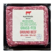 Marketside Butcher Grass-Fed Ground Beef, 80% Lean/20% Fat, 1 lb