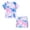 0-Blue&109, variant on Tiijoy Toddler Girls Athletic Outfits Tie Dyed Short Sleeve Tshirt Shorts Set, Sizes 2-3