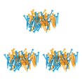 thumbnail image 1 of maskred Pack of 50 Plastic Golf Tees in Assorted Colors Style A 3Set, 1 of 6