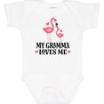 thumbnail image 3 of Inktastic Gramma Loves Me Girl Flamingo Girls Baby Bodysuit, 3 of 5