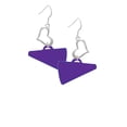 thumbnail image 2 of Delight Jewelry Acrylic 1.25" Purple Megaphone Open Heart French Earrings, 2 of 4