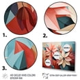 thumbnail image 3 of Designart "Geometric Poinsettia Abstraction I" Floral Floater Framed Wall Art Print, 3 of 7