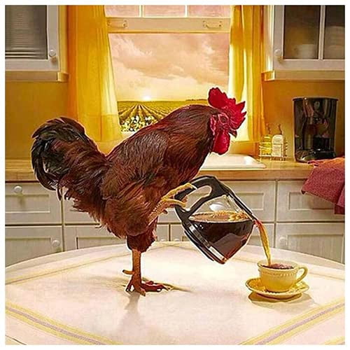 Rooster Full Drill 5D Diamond Painting DIY Cross Stitch Kits Chicken Decor Art 