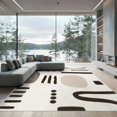 thumbnail image 2 of ODIKA 6'x9' Ultra-Soft Area Rug, Neutral Abstract Geometric Design Modern Minimalist Shapes and Lines Motif Washable, Bare feet friendly, Silk-Touch for Guest Room, Bedroom, 2 of 7
