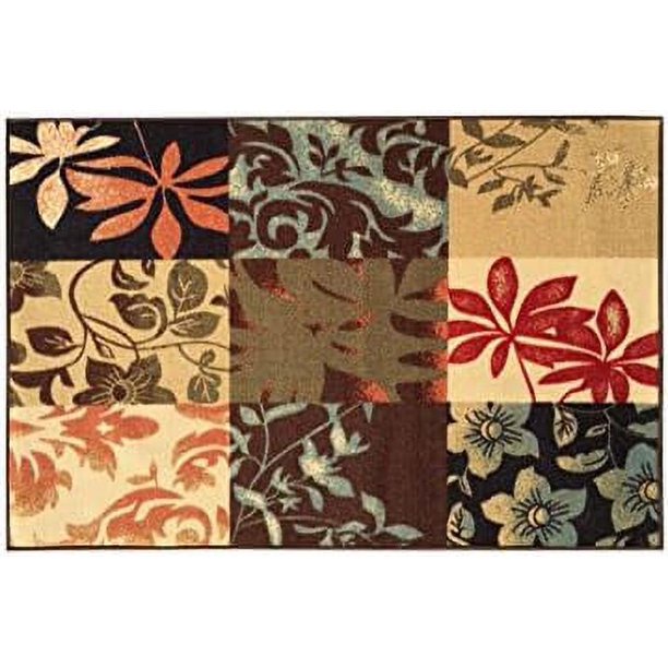 Rubber Backed Mat 18 X 32 Italian Floral Panel Boxes Brown Multicolor rubber-backed-mat-18-x-32-italian-floral-panel-boxes-brown-multicolor
