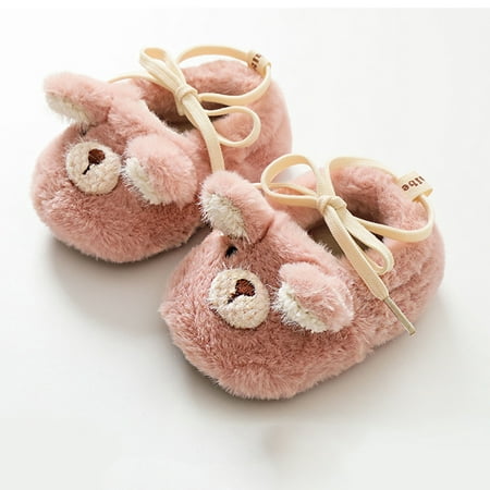 

Aayomet Baby Booties Boy Baby Fleece Booties Newborn Unisex Booties Non-Slip Newborn Toddler First Walkers Warm Shoes House Slippers for Baby Boys & Baby Girls Toddlers Pink 12 Months