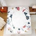 thumbnail image 5 of Homewish Chic Flowers Twin Sheet Sets 3pcs for Teens Boys Girls,Flying Butterflies Twin Fitted Sheet Microfiber,Kawaii Floral Strawberry Breathable Flat Sheet,Lightweight Room Decor, 5 of 7