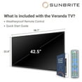 thumbnail image 2 of SunBrite Veranda 2 Series 43-inch Full Shade Outdoor TV | 4K Ultra HD HDR LED Weatherproof Television - Direct Lit LED Screen with All-Weather Remote (SB-V-43-4KHDR-BL), 2 of 9