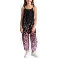 thumbnail image 3 of Fancifize Kids Girls Sleeveless Overalls Pants Casual Loose Straight Leg Jumpsuits Teens Printed Tie Dye Rompers 5-16 Years, 3 of 8