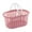 Pink, variant on Taotanxi Shower Caddy Basket, Portable Storage Basket with Dual Handle, Stackable Plastic Caddy Organizer Bin for Campers, Bathroom, Dorm