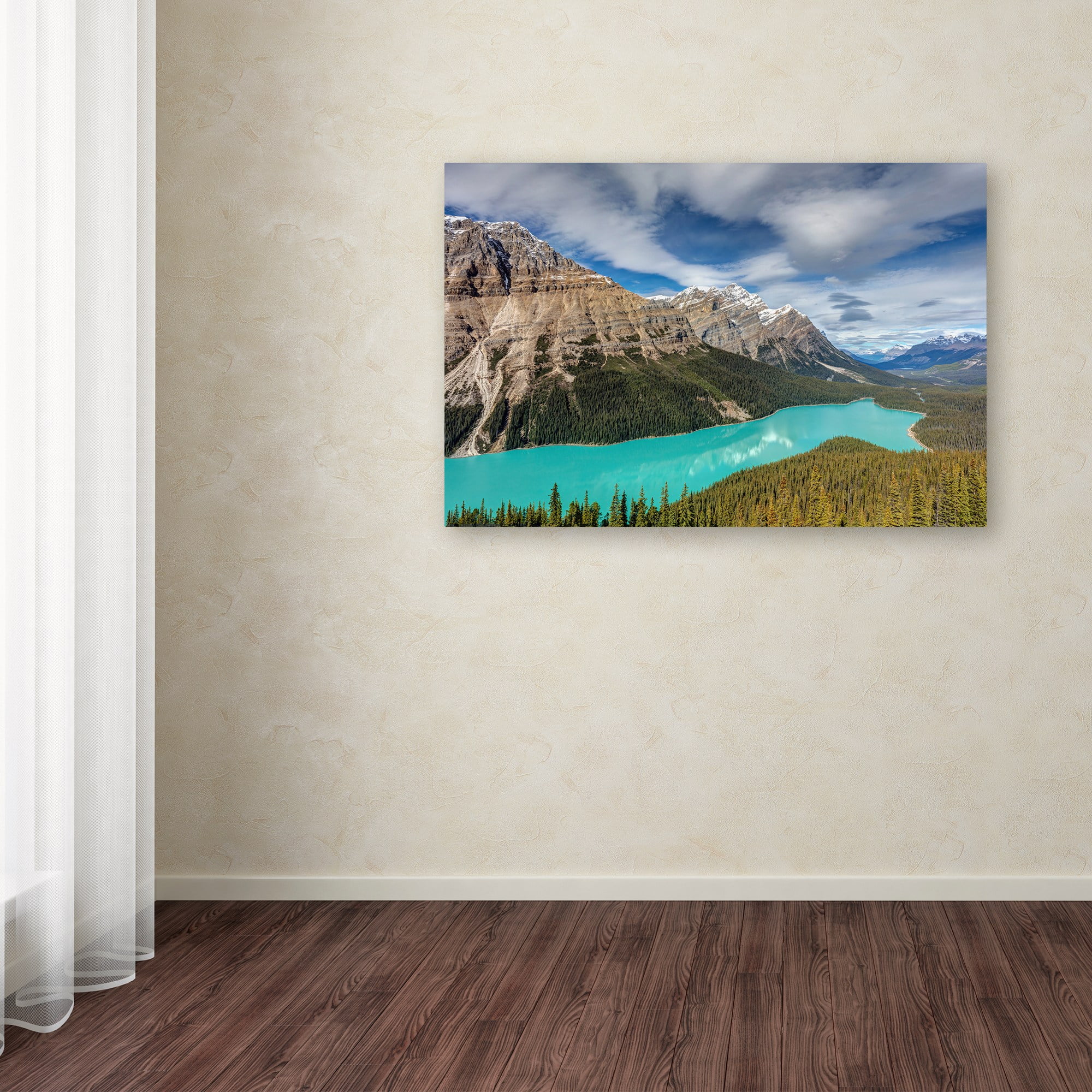 Trademark Fine Art 'Peyto Lake' Canvas Art by Pierre Leclerc