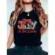 thumbnail image 1 of Camiseta gráfica "Alegría al Mundo" para mujer - Diseño geométrico informal de corazón, cuello redondo, manga corta, tejido elástico, lavable a máquina - Perfecta para todas las estaciones. Para adult, 1 of 6