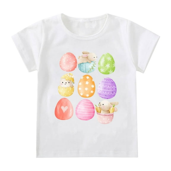 EnJoCho Child Holiday Tops Toddler Kids Baby Girl's Rabbit Shirt Easter Rabbit Tee Outfits Baby Bunny Tshirt Easter Clothes Vest Shirt Top