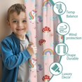 thumbnail image 3 of Unicorn and Mushroom Pink Pattern Insulated Teens Curtains Set Of 2, Bedroom Essentials, Toddler Room Decor 52"x84", 3 of 5