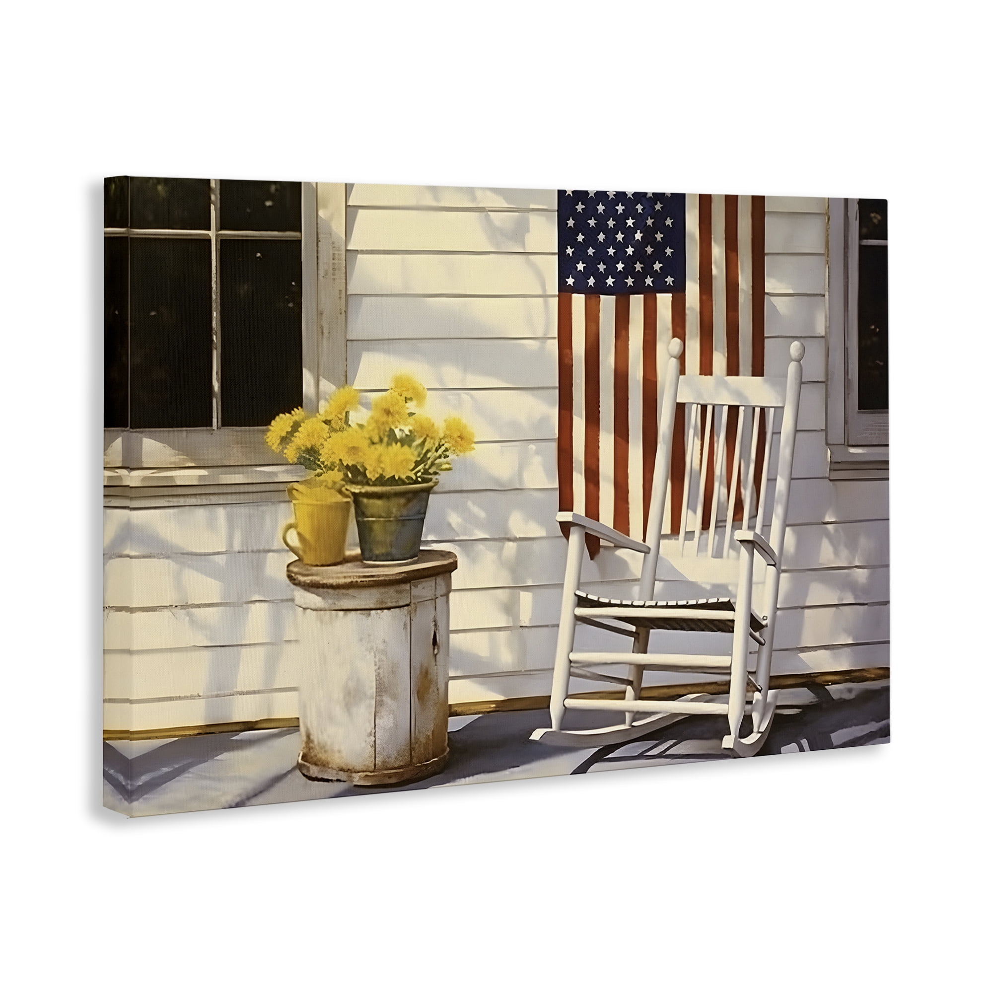 Stupell Industries Americana Deco Scene Travel & Places Painting Gallery Wrapped Canvas Art Print Wall Art, 24 x 16