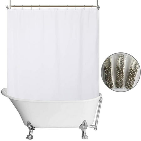 Heibinwaterproof Fabric Clawfoot Tub, Round Bathtub Shower Curtain