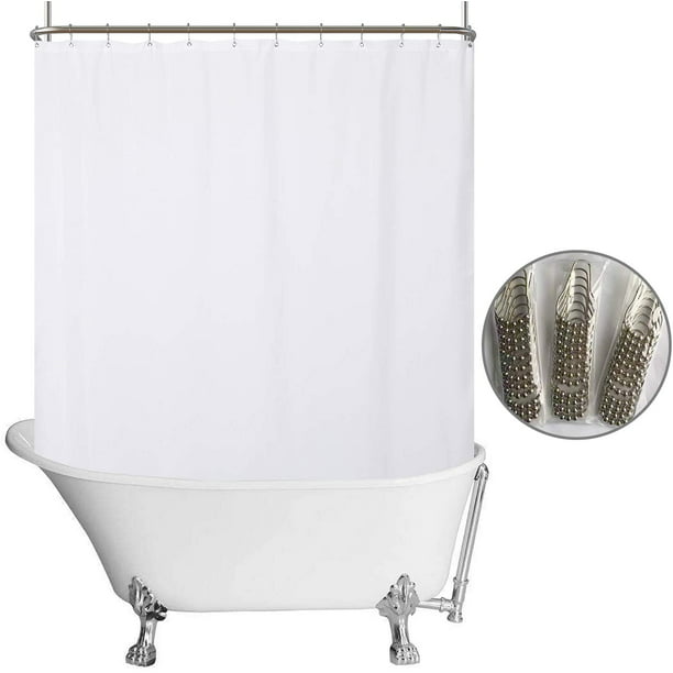 Waterproof Fabric Clawfoot Tub Shower, How To Put A Shower Curtain On Clawfoot Tub