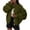 Army Green, variant on Womens Cropped Cardigans Trendy Ruffle Open Front Chunky Knit Sweater Oversized Button Down Fall Clothes