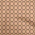 thumbnail image 1 of oneOone Cotton Silk Rose Brown Fabric Geometric Shape Dress Material Fabric Print Fabric By The Yard 42 Inch Wide, 1 of 4