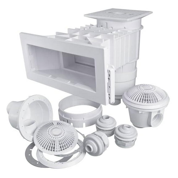 Waterway WW5458950 2 in. 7 deg Fiberglass Skimmer Square Lid, White