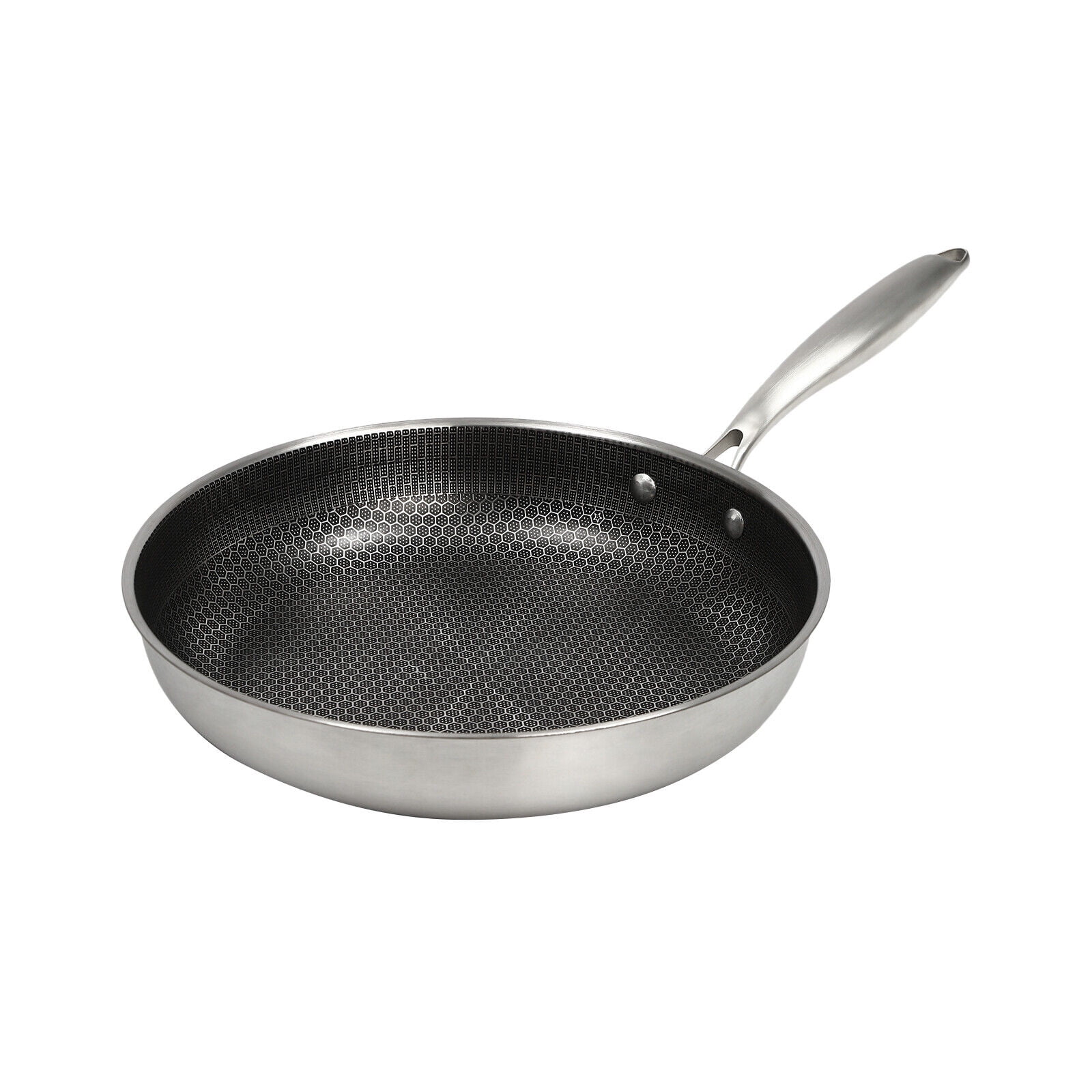 Frying Pan 12-inch Nonstick Skillet Fry Pan Stainless Steel Egg Pan ...