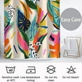 thumbnail image 4 of Abstract Shower Curtain, Colorful Bohemian Floral Jungle Plant Modern Asthetic Pastel Contemporary Art Decor Bath Curtain, 72x72 in Polyester Fabric Waterproof Bathroom Decor with 12 Hooks, 4 of 6