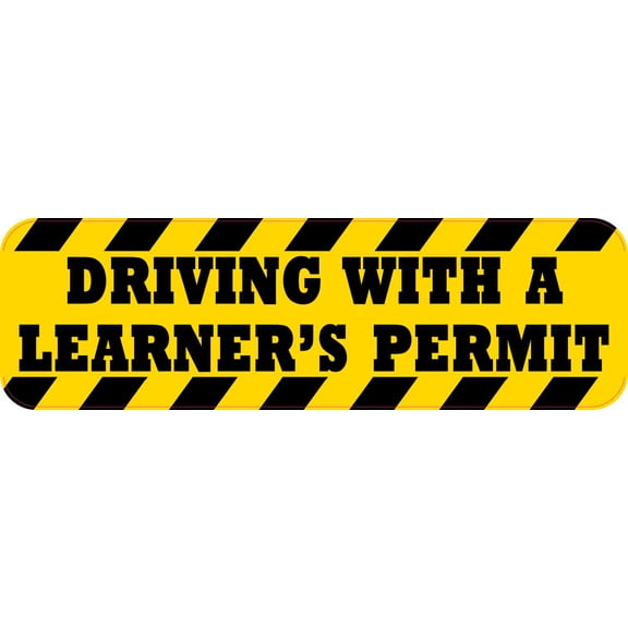 10in x 3in Driving With A Learner's Permit Magnet Magnetic Vehicle