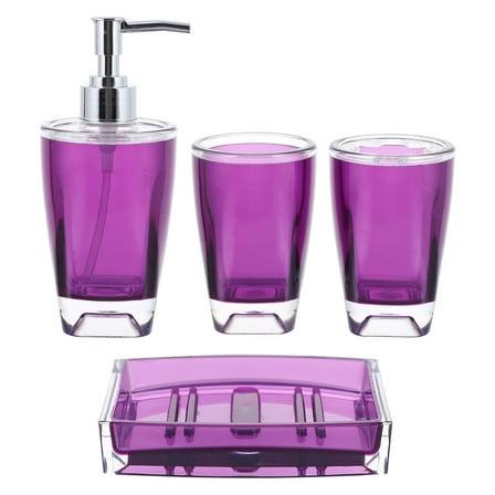 WHAMVOX  Vanity Trays Bathroom Four Piece Set Hotel Accessories Practical