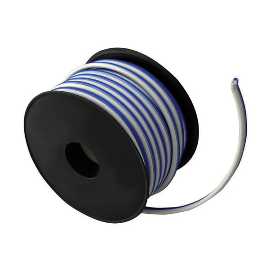 PLMRSW50 Waterproof Marine Grade Cable in Spool for Connecting Audio Stereo to Amplifier Surround Sound System TV Home Theater and Car Stereo 50ft 18 Gauge Speaker Wire