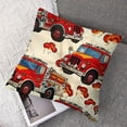 thumbnail image 7 of Image of Adorable Cartoon Fire Engine Repeat Pattern Pillow Case, 7 of 7