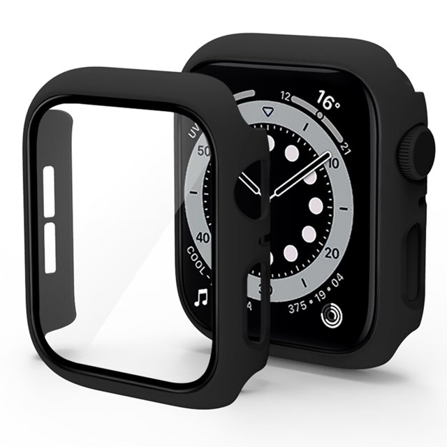 Cristal + funda para Apple Watch 44mm 40mm 41mm 45mm funda parachoques mate Ultra 49mm Protector de pantalla Iwatch SE 8 7 6 5 4 32 Accesorios Tan Jianjun unisex