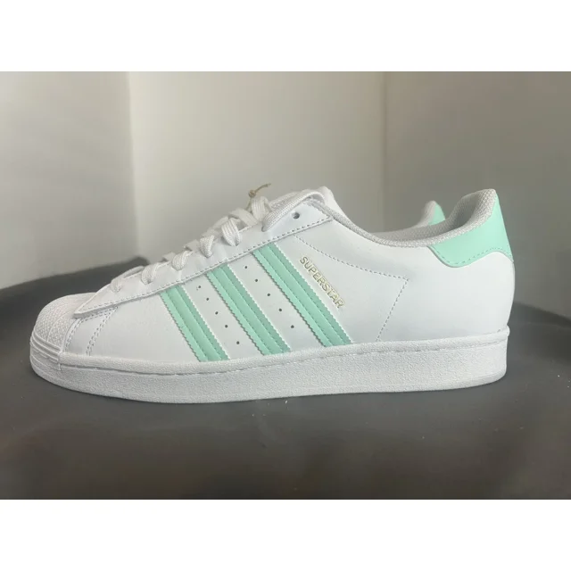 Adi - das Mens Superstar Cloud White Clear Mint Sneaker Shoes Men’s Size 9.5.