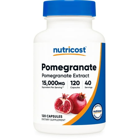 Nutricost Pomegranate Extract (15000 mg Equivalent) 120 Capsules - 40 Servings